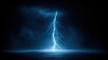 Dramatic Lightning Strike Over Ocean at Night Captured in Stunning High-Resolution Photography Royalty Free Stock Photo