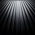 A dramatic low-angle perspective of dark parallel wooden slats or metal fins creating a rhythmic architectural pattern with strong Royalty Free Stock Photo