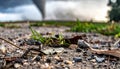 GroundLevel View of an Approaching Tornado Royalty Free Stock Photo