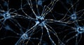 Stunning 3D render of active nerve cells Royalty Free Stock Photo