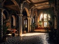 dramatic mediterranian interior AI Generative Photo