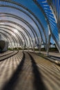 Dramatic, modern archways at sunset in Florida at Polytechnic University Royalty Free Stock Photo