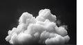 Dramatic monochromatic cloud formation against a dark background and atmospheric sky aesthetic white cloudscape Royalty Free Stock Photo