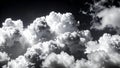 Dramatic monochrome clouds filling the sky, creating a moody atmospheric background. Royalty Free Stock Photo