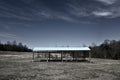 Dramatic and Moody Park Picnic Pavilion