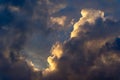 Dramatic morning sky with rain clouds