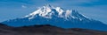 Dramatic Mount Shasta Landscape Panorama. Royalty Free Stock Photo