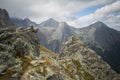 Dramatic mountain landscape in high tatras