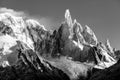 Dramatic mountain with a narrow summit named Cerro Torre Royalty Free Stock Photo