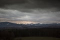 Dramatic mountain panorama in Bavarian Alps Royalty Free Stock Photo
