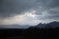 Dramatic mountain panorama in Bavarian Alps Royalty Free Stock Photo