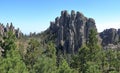 Dramatic Mountain Ridge on Little Devils Tower Trail in the Needles Section of Custer State Park, South Dakota
