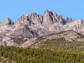 Dramatic mountain terrain of the High Sierras in California Royalty Free Stock Photo