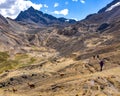 Dramatic mountain views on the Ausangate trek, Cusco, Peru Royalty Free Stock Photo