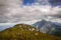 dramatic mountains rocky peaks and stormy skies