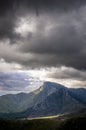 dramatic mountains rocky peaks and stormy skies Royalty Free Stock Photo