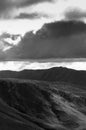 dramatic mountains rocky peaks and stormy skies Royalty Free Stock Photo