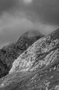 dramatic mountains rocky peaks and stormy skies Royalty Free Stock Photo