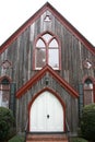 Dramatic oak wooden church doors Royalty Free Stock Photo