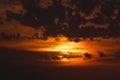Dramatic orange sunset Royalty Free Stock Photo