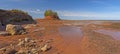 Dramatic Panorama of the Coast at Low Tide