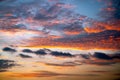 Dramatic evening sky and clouds at sunset Royalty Free Stock Photo