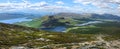 Dramatic panorama from Saana fell top Royalty Free Stock Photo