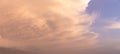 Dramatic panorama sky with cloud on sunrise and sunset time. Royalty Free Stock Photo