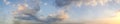 Dramatic panorama sky with cloud on twilight time. Royalty Free Stock Photo