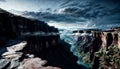 The Dramatic Panorama of a Vast Canyon Ravine