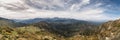 Dramatic panoramic view of snow capped mountains of northern Cor Royalty Free Stock Photo