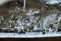 Dramatic patterns in the ice at Blackledge Falls Park, Connecticut