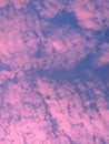 Dramatic pink clouds in sunrise Royalty Free Stock Photo