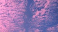 Dramatic pink clouds in sunrise Royalty Free Stock Photo
