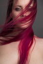 Dramatic portrait attractive girl with red hair Royalty Free Stock Photo