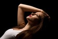 Dramatic portrait of a beautiful young woman Royalty Free Stock Photo