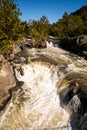 Dramatic Potomac River at the Great Falls on the border between Virginia and Maryland Royalty Free Stock Photo