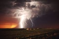 dramatic and powerful tornado. generative ai Royalty Free Stock Photo