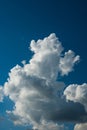 Dramatic puffy white clouds in the blue sky, summed day, no people