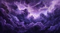 Dramatic Purple Cloudscape at Night Royalty Free Stock Photo