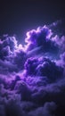 Dramatic Purple-Violet Cloudscape at Night Royalty Free Stock Photo