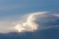 Dramatic rainy cloudscape