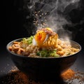 Dramatic Ramen: A Fusion Of Noodles, Eggs, And Artistic Lighting