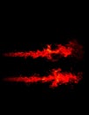 Dramatic Red Fire Streams with Dynamic Motion and Fiery Particles on Black Background Royalty Free Stock Photo