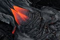 Dramatic red hot molten lava flow Royalty Free Stock Photo