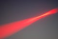 Dramatic Red Light Beam in Gray Sky Royalty Free Stock Photo