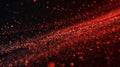 Dramatic Red Particles Create a Mesmerizing Stream of Light and Motion in an Abstract Background Royalty Free Stock Photo