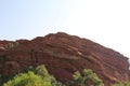 Dramatic red sandstone formation on the Trading Post Trail in Red Rocks Park, Colorado Royalty Free Stock Photo