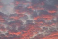 Dramatic red sky cloud, red sky at sunset, red sky sunlight background, pollution sky clouds natural disasters global warming