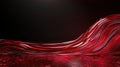 Dramatic red wave abstract background with dark space Royalty Free Stock Photo
